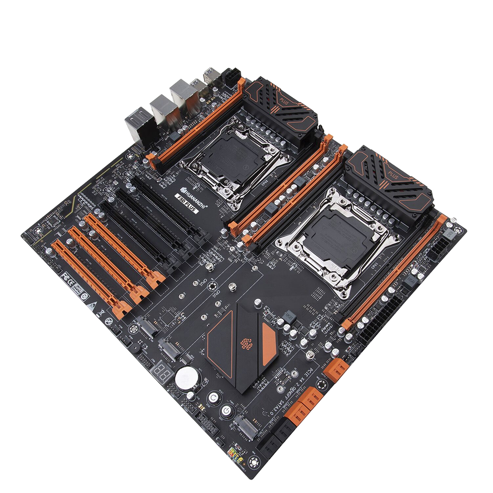 Материнская плата с процессором HUANANZHI X99-F8D PLUS, Socket2011-3(x2), Xeon E5-2680v4 (x2), EATX, Retail, Socket2011-3(x2), 8xDDR4, PCIe3.0, 3xM.2, 2.5GLAN, 8xUSB2, 6xUSB3 (HNZ-X99-F8D-PLUS-2680v4)