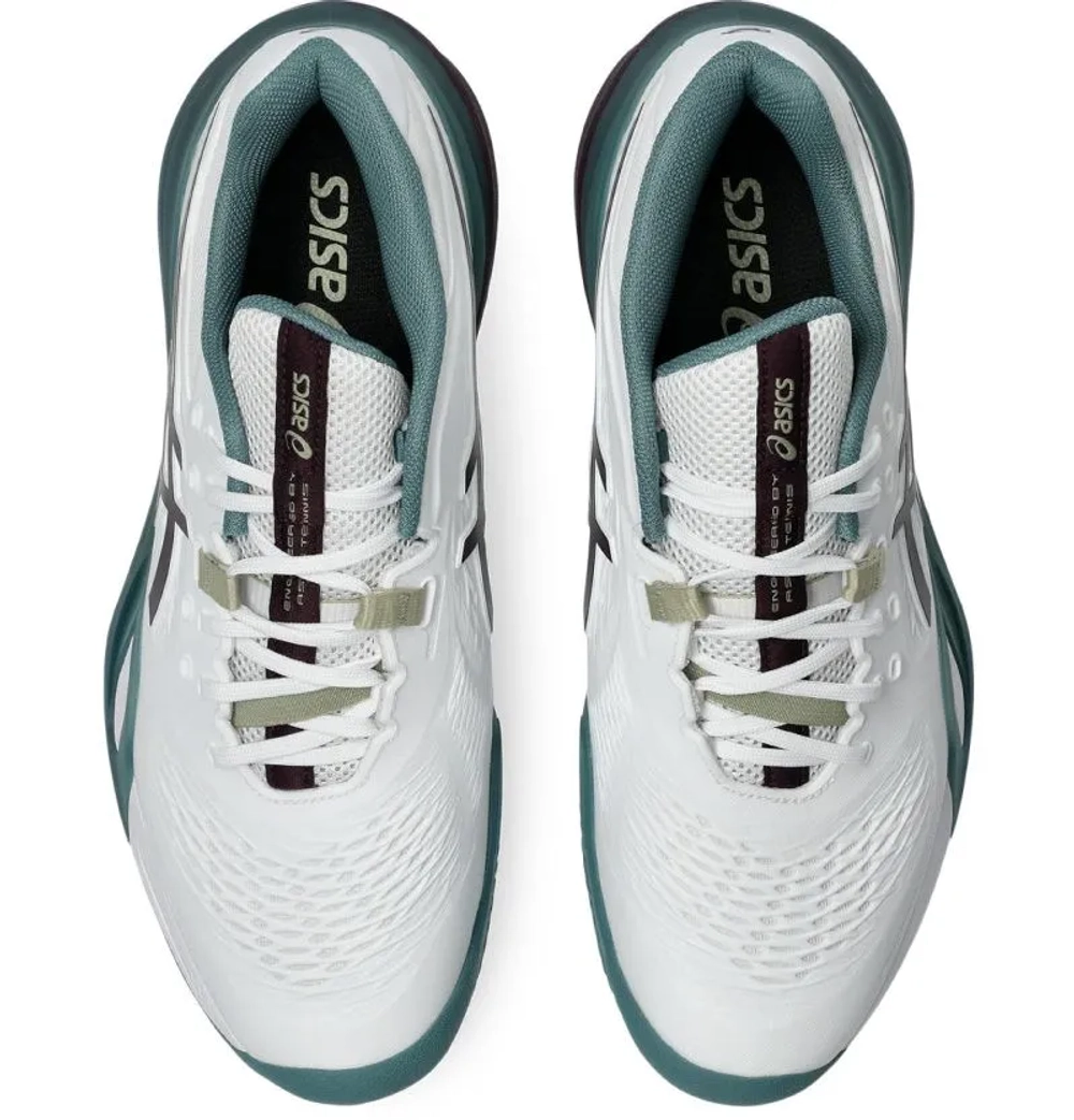Мужские теннисные кроссовки Asics Gel-Resolution X Clay - white/dark aubergine