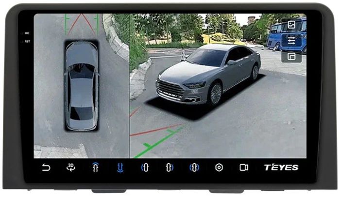 Магнитола для Hyundai Staria 2021+ (штатный экран 8") - Teyes CC3-2K-360 на Android 10, Быстрая, 2K QLED, CarPlay, 4G SIM-слот, 4 камеры в комплекте