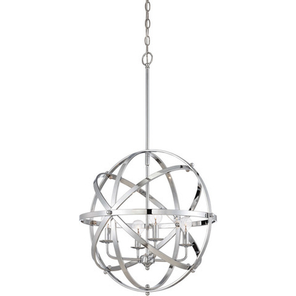люстра Dias 4 Light 20 inch Chrome Orb Pendant Ceiling Light, Orb