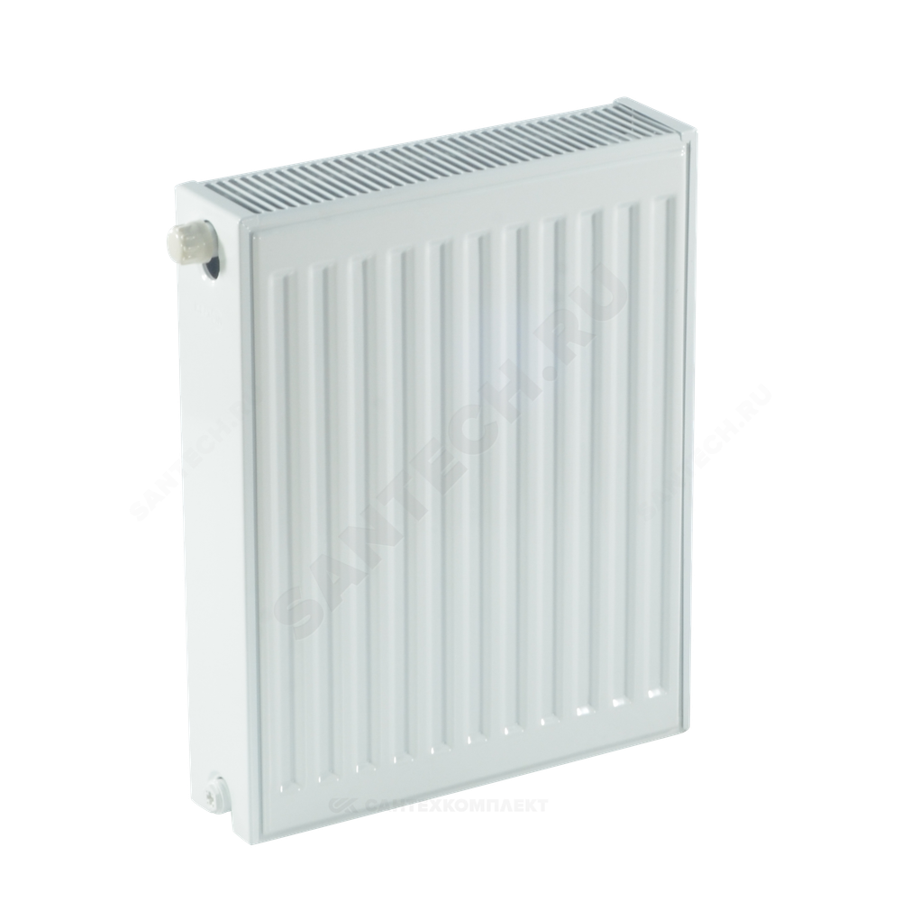 Радиатор стальной панельный Ventil Compact VC тип 22 500х1200 Qну=2658 Вт ниж/п в комплекте кронштейн. встроенный вентиль RAL 9016 (белый) Heaton Plus