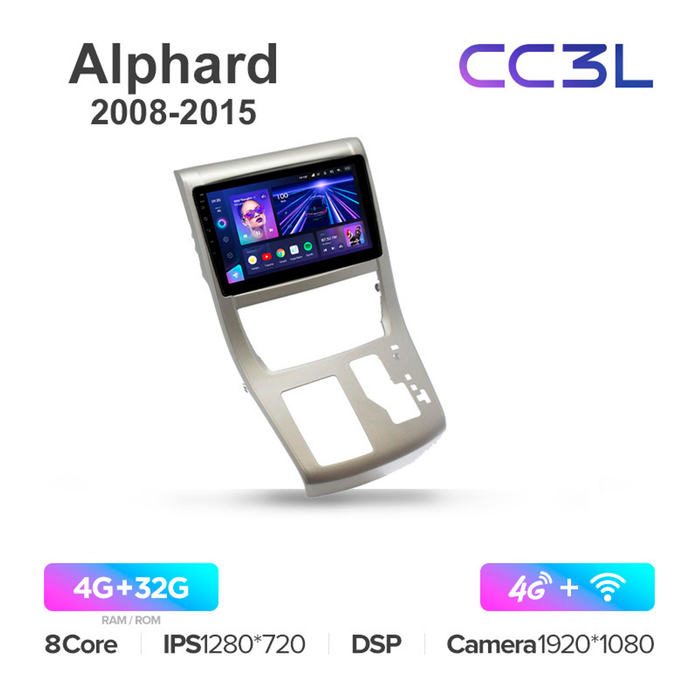 Teyes CC3L 10,2"для Toyota Alphard 2008-2015