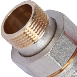 ROMMER Шаровой кран с американкой   3/4" ВН/НР, ручка бабочка