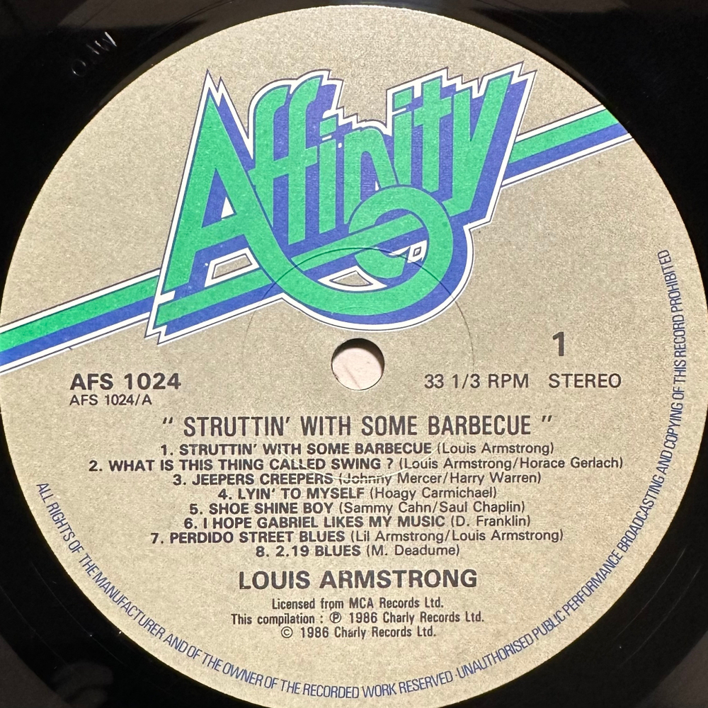 Louis Armstrong - Struttin' With Some Barbecue (Англия 1986г.)