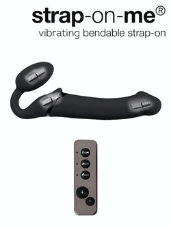 Безремневой страпон Strap-on-me с вибрацией, M