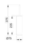 Ёршик туалетный универсальный нерж. сталь NOFER 09073.B глянцевый
