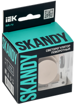 SKANDY Светорегулятор поворотный 600Вт SK-D01Sa песочный IEK