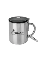 Термокружка 350ML с пл. крышкой+карабин (T.TK-038-350)