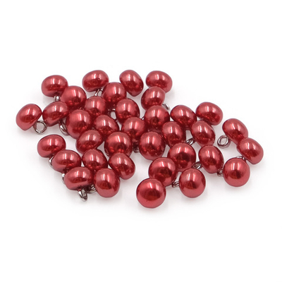 Пуговицы на ножке 12L=8 мм, (Red2 (красный2)), 36 шт