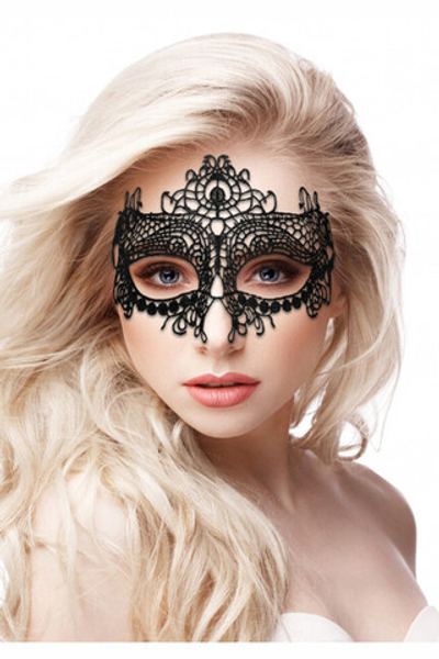 Кружевная маска ручной работы на глаза Queen Black Lace Mask (Цвет: черный)