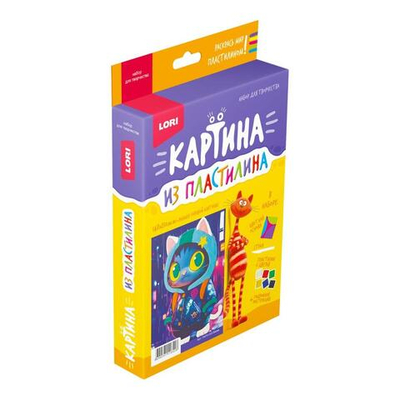 Картина из пластилина "Котик" (Lori)