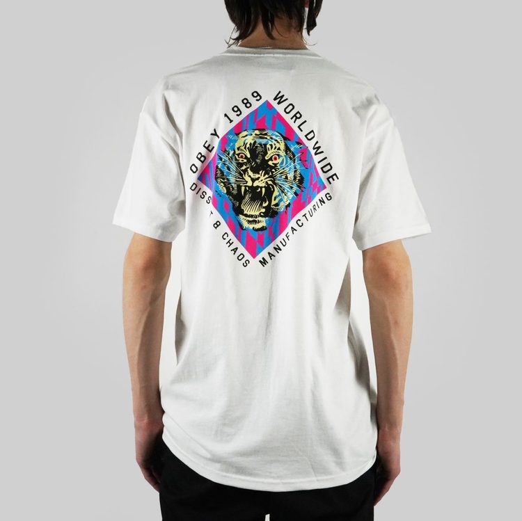 Футболка мужская Obey Dissent & Chaos Tiger артикул:165262584 - купить в магазине Дайс