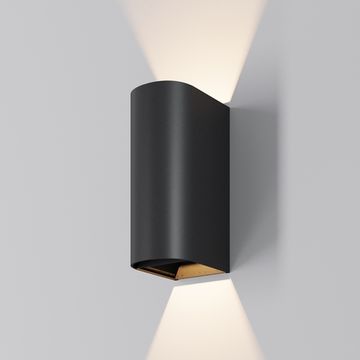 Уличный настенный светильник 10W 3000K O526WL-L10B3K черный Drape Maytoni