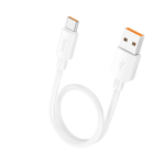 Usb Кабель-зарядка Type-C Hoco X96 27W 3A 25cм силиконовый белый