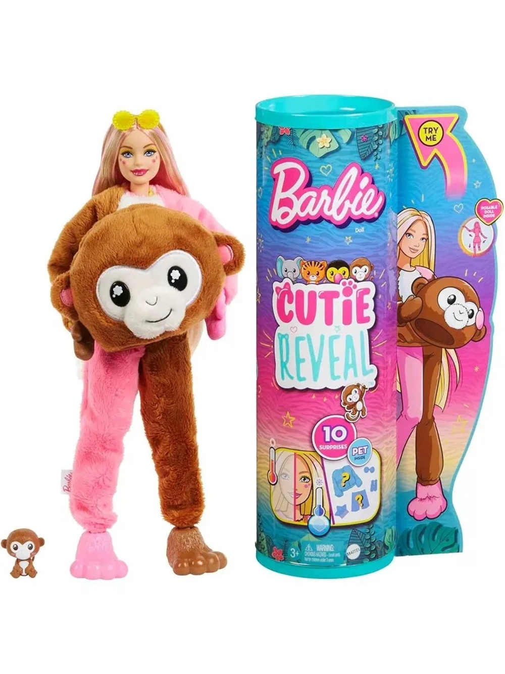 Кукла Барби Кьюти Ривл Cutie Reveal Обезьянка HKR01
