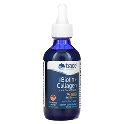 Trace Minerals Ionic Biotin + Collagen 59ml, Биотин + Коллаген