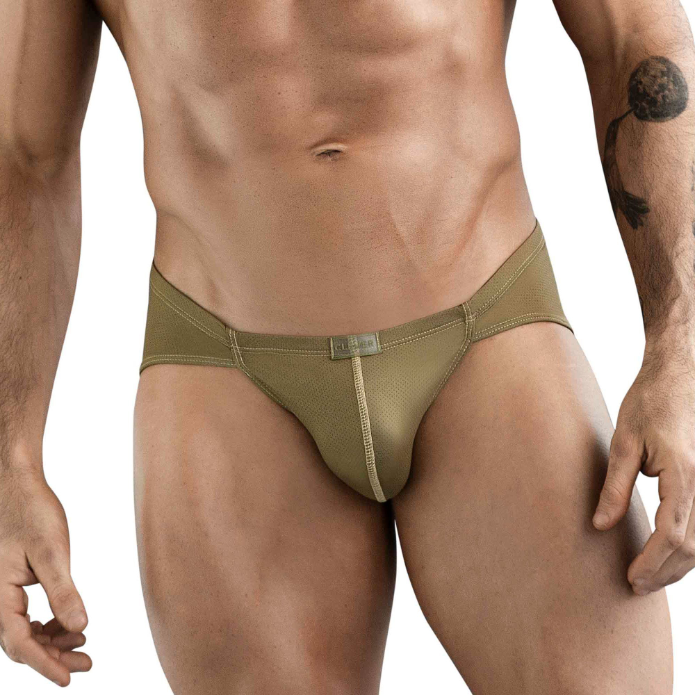 Мужские трусы-брифы цвета хаки Clever Optimo Brief