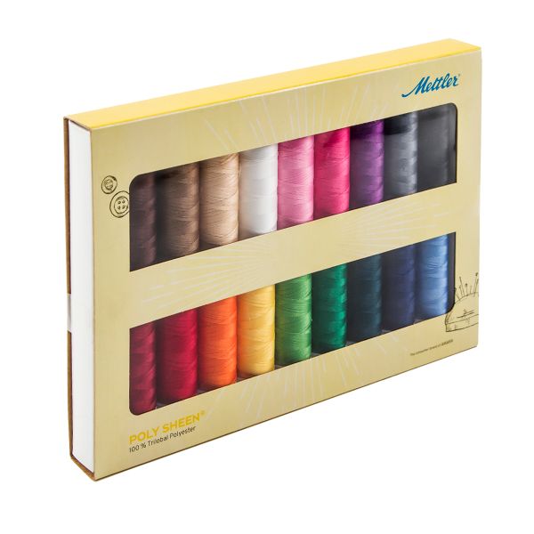 Нитки швейные (набор) Mettler Poly Sheen в подарочной упаковке, 18 катушек, 1 шт