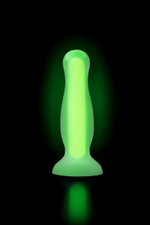 Зеленая, светящаяся в темноте анальная втулка Mortimer Glow - 12,5 см.