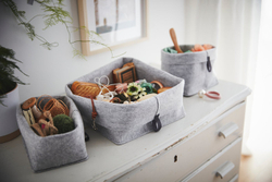 IKEA RAGGISAR  (ИКЕА РАГГИСАР)  -  Корзина, 3 шт. - серая