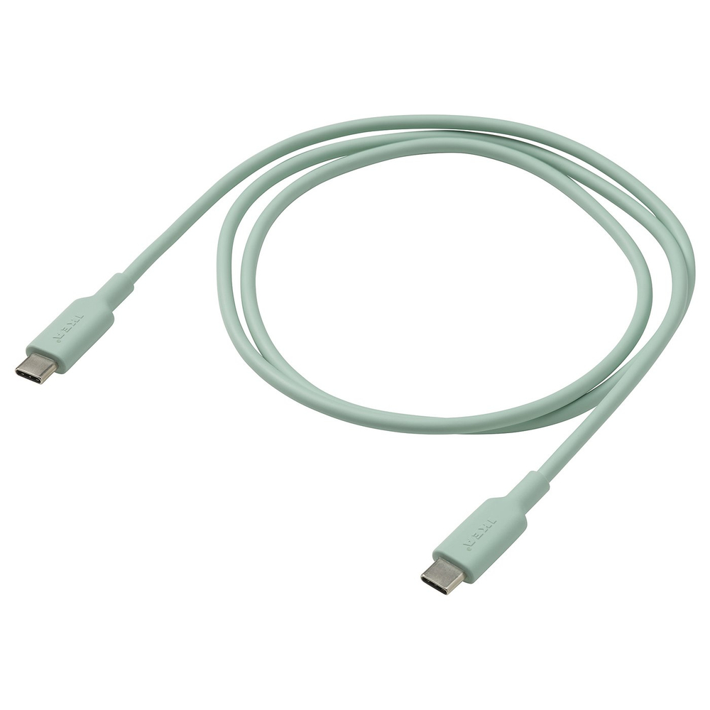 IKEA SITTBRUNN  (ИКЕА СИТТБРУНН)  -  Кабель USB-C - USB-C - светло-зелёный 1.0 м