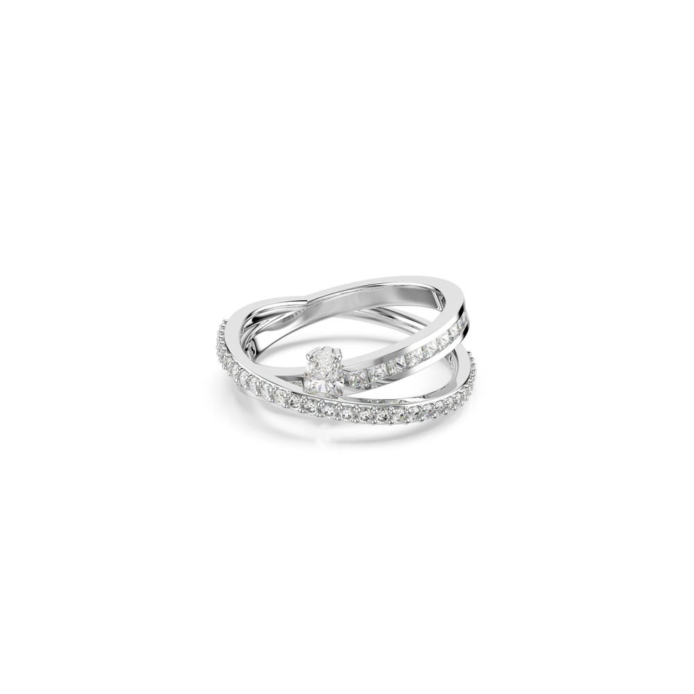 HYPERBOLA:RING 2 ROW WHITE/RHS 58