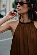 АТЛАСНОЕ ПЛАТЬЕ МИДИ АСИММЕТРИЧНОГО КРОЯ — ZARA