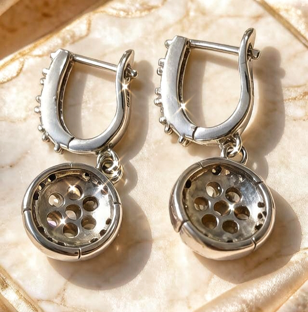 Ювелирные серьги из серебра 925 пробы