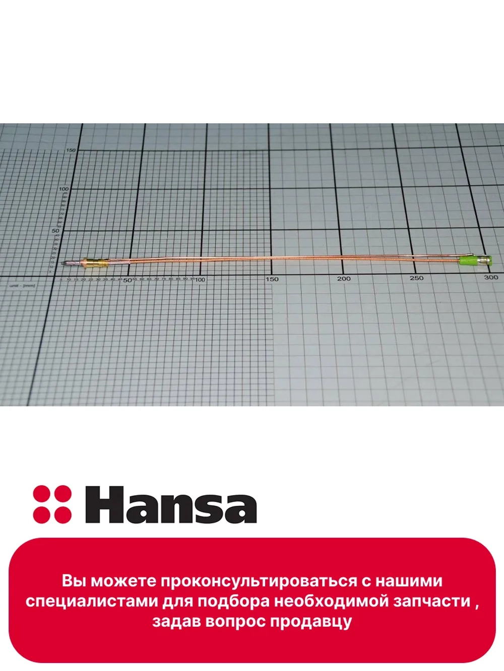 Термопара для газовых плит 300мм Hansa , Indesit 8065896 (8070219)