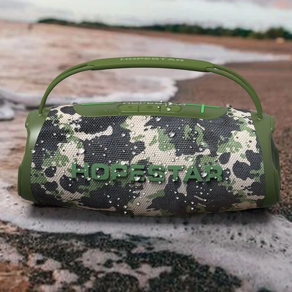 Беспроводная колонка Hopestar H53, световые эффекты, влагозащищенный корпус, поддержка microSD, 35 Вт, gray