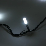 Гирлянда для дома НИТЬ «Хрусталь» 8 м 50 ламп LED, черный пров,IP-40. 8 режимов, Белый (возможность соединения)
