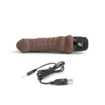 Коричневый вибратор-реалистик 6 Realistic Vibrator - 17 см. (Цвет: коричневый)