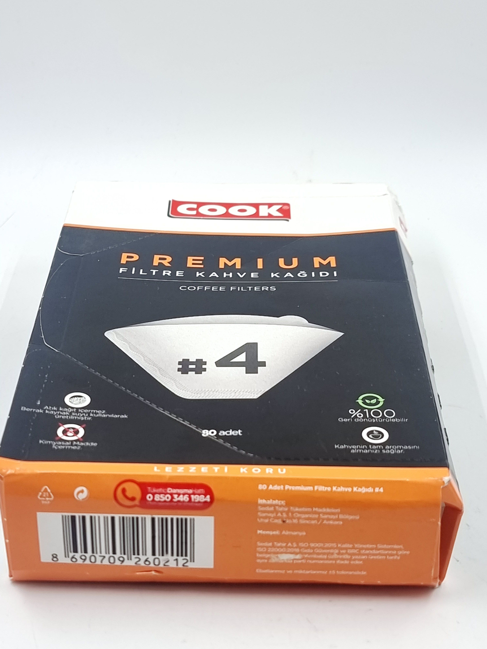 Фильтры для кофе COOK Premium, размер-4, 80 шт. (Турция)