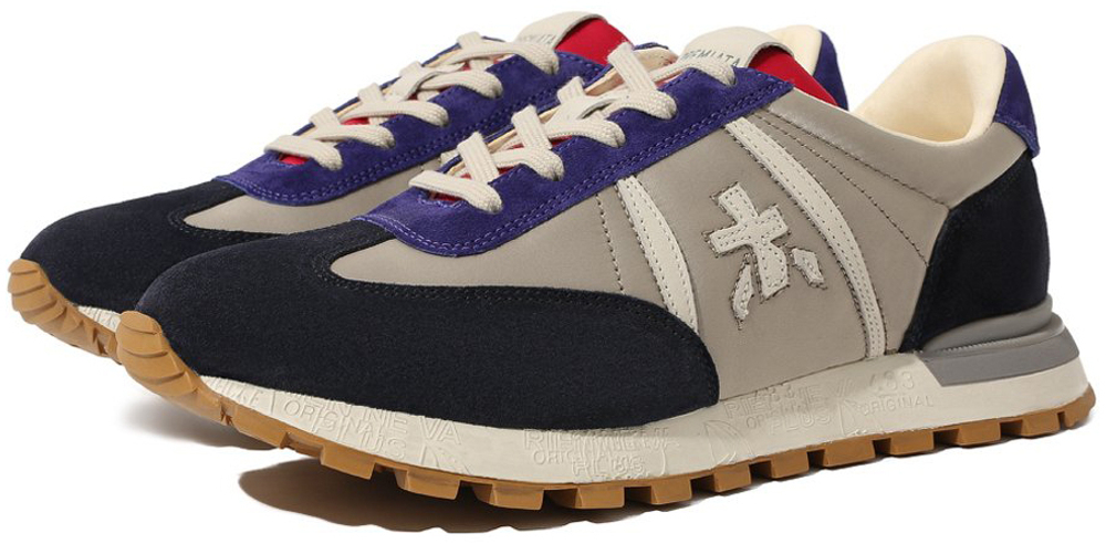 Premiata John Low D серые с черным спортивные