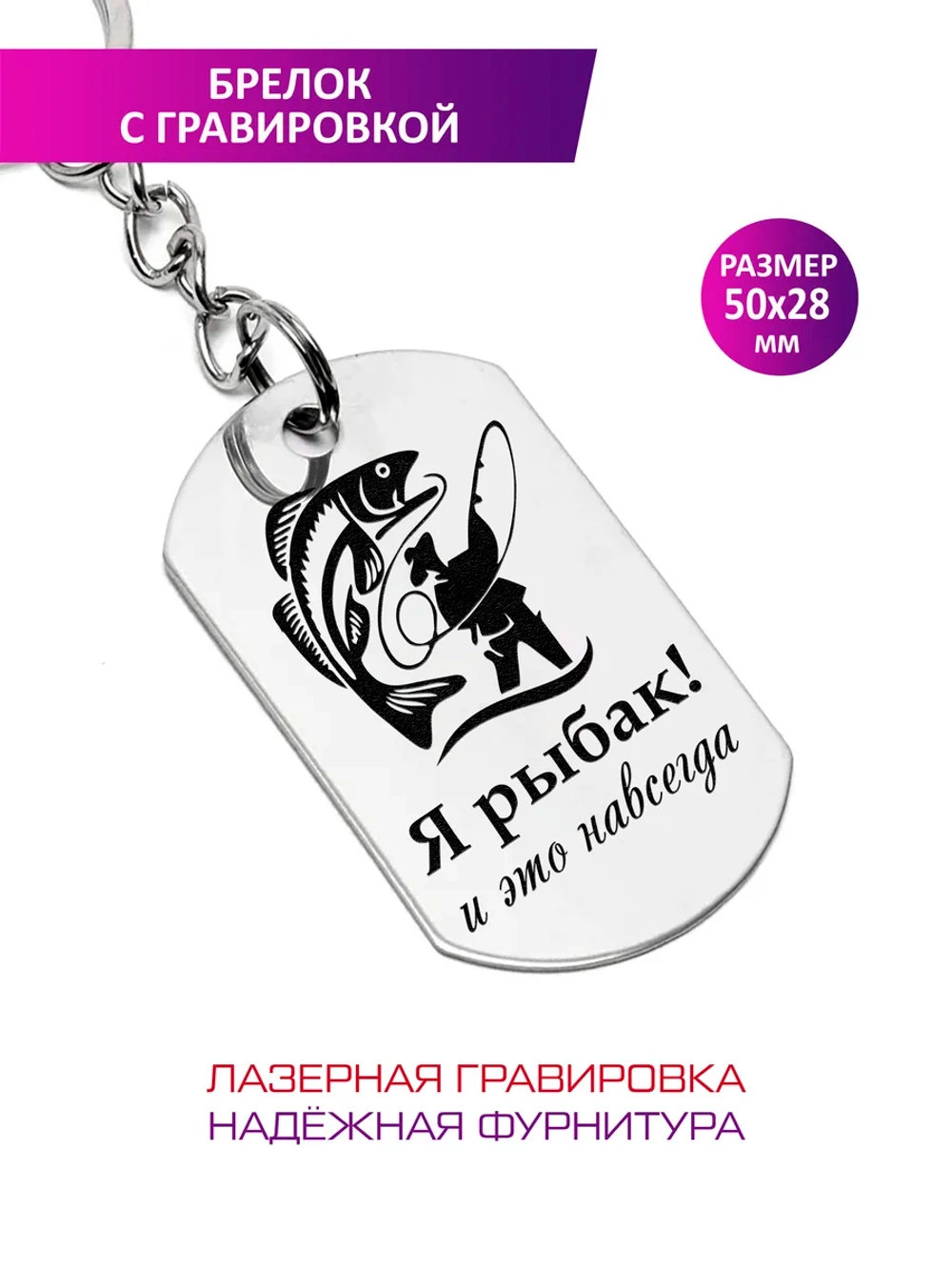 Брелок "Я рыбак! И это навсегда.".