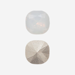 Кристалл Кушон (Сushion), оттенок "Белый Опал"/"White Opal", 10мм