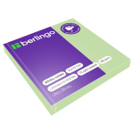 Самоклеящийся блок 75*75мм 100л. зеленый "Ultra Sticky" (Berlingo)