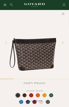 Клатч чёрно-коричневый от Goyard Conti Pouch BP5-343241