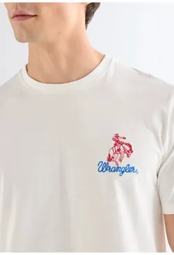Футболка мужская WRANGLER EMBROIDERY TEE WORN WHITE