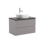 Тумба подвесная Sancos Snob R, Doha Soft 790х445х500, под столешницу с отверстием под смеситель, цвет Black Sky, арт. SNR80SM