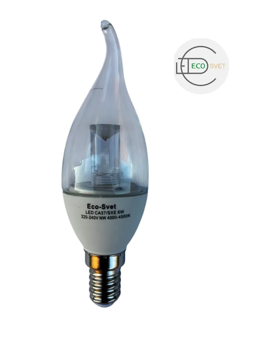 Светодиодная LED лампа CA37 6W E14 нейтр. пр 3шт