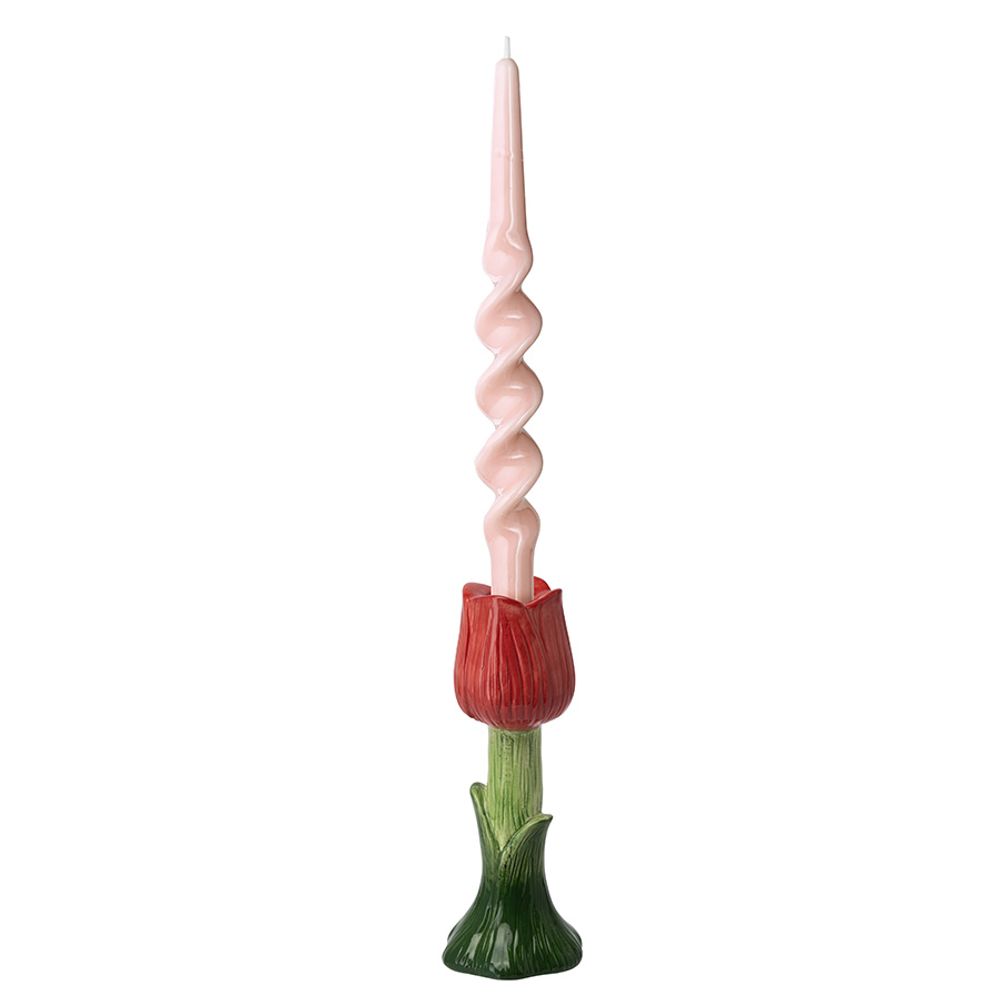 Подсвечник Floret красного цвета из коллекции Blossom, 18 см