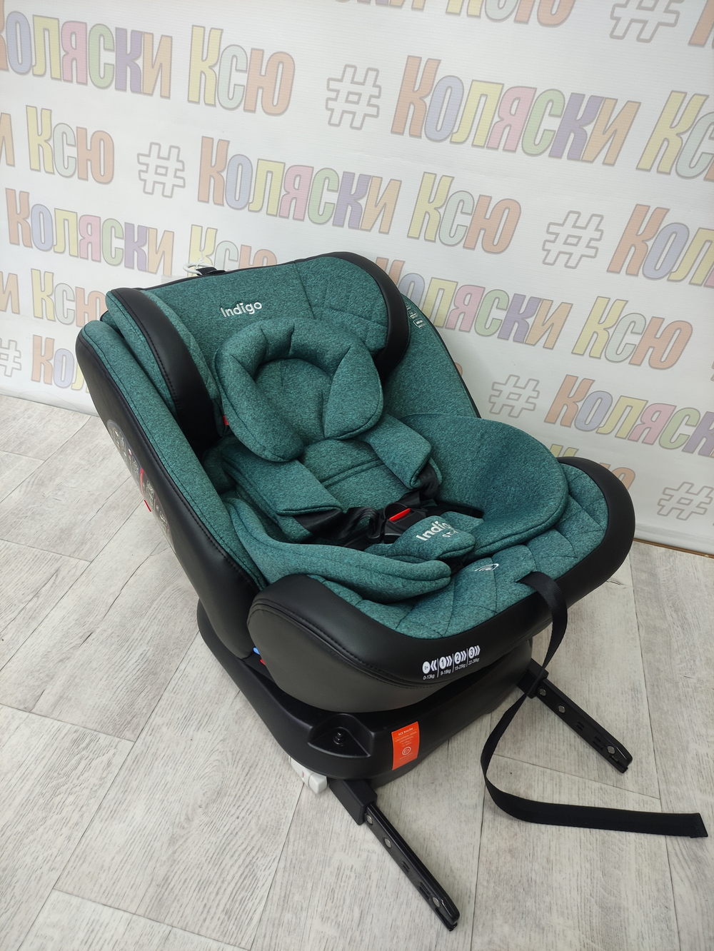 Автокресло детское Indigo Aero ST-3 Isofix группа 0/1/2/3 (0-36) зеленый