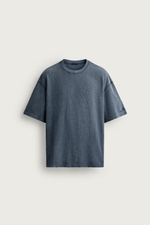 ФУТБОЛКА ИЗ РИФЛЕНОГО ТРИКОТАЖА С ЭФФЕКТОМ ПОТЕРТОСТИ — ZARA