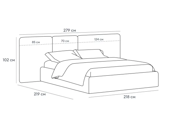 Кровать Atessa с подъемным механизмом 980508