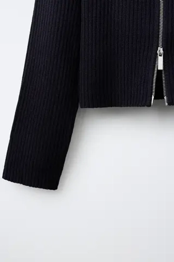 ZARA КАРДИГАН В РУБЧИК, МОРСКОЙ СИНИЙ
