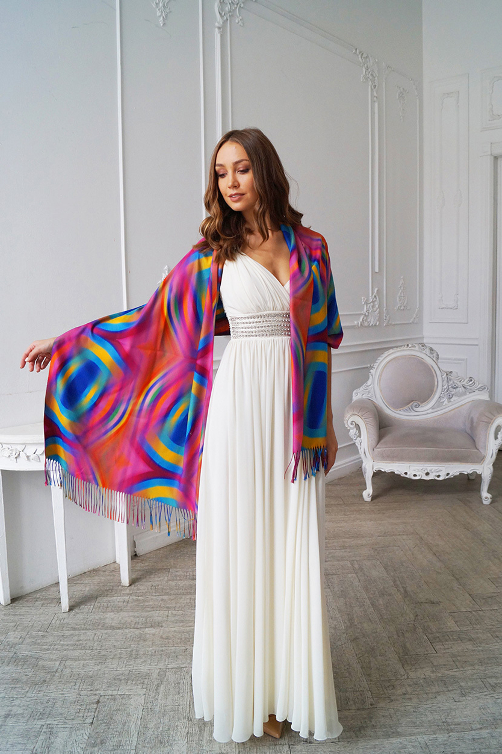 LIGVIANNI Палантин Kerchief Rainbow