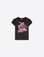 Женская укороченная футболка с принтом SPIDER-MAN - BERSHKA