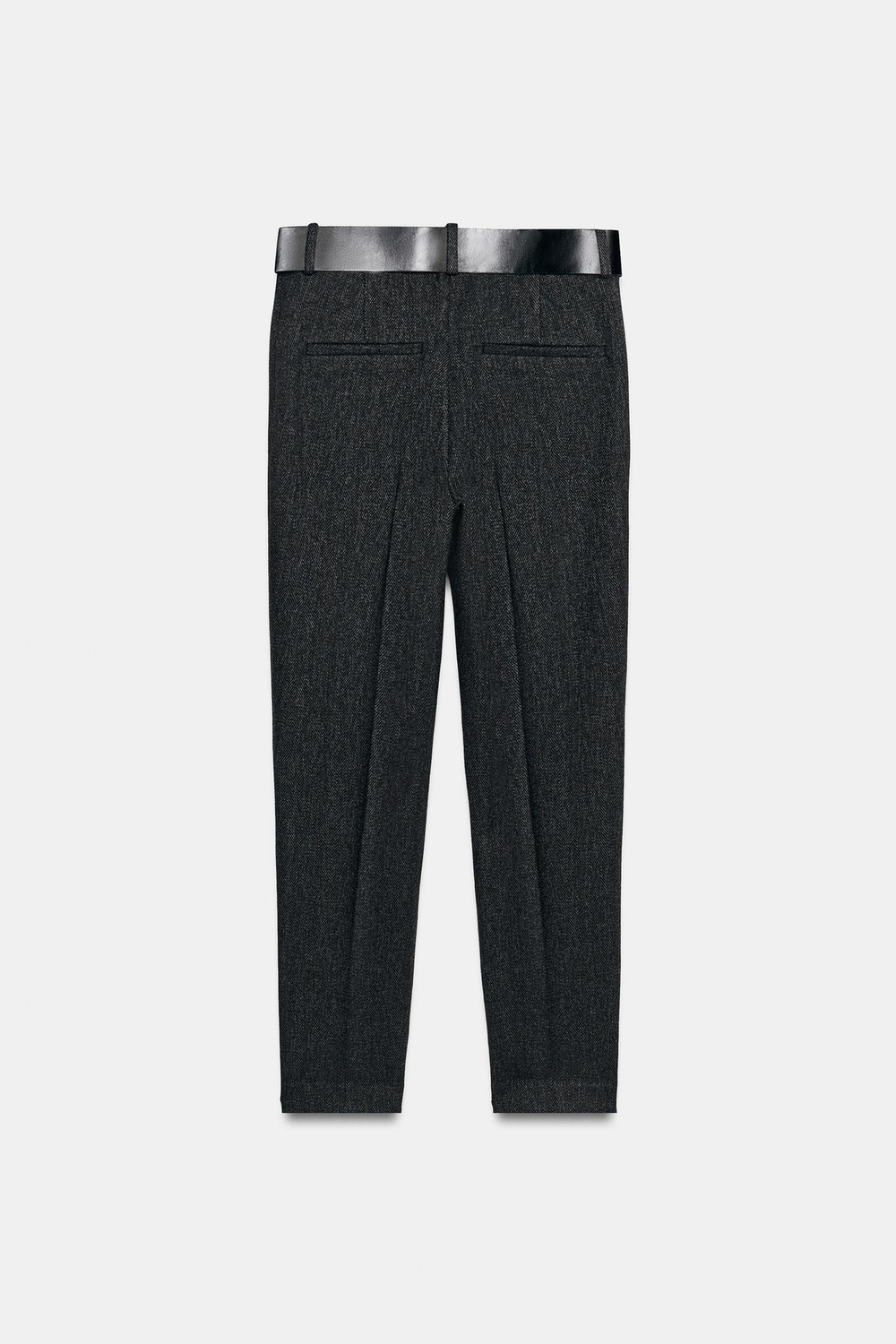 ZARA ЛЕГИНСЫ СО СТРОЧКОЙ И ПОЯСОМ, ТЕМНО-СЕРЫЙ