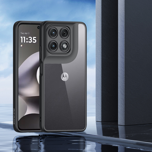 Чехол прозрачный с черными рамками для Motorola Moto G37 Power и G77 Power, серия Aimo Series Case от Dux Ducis